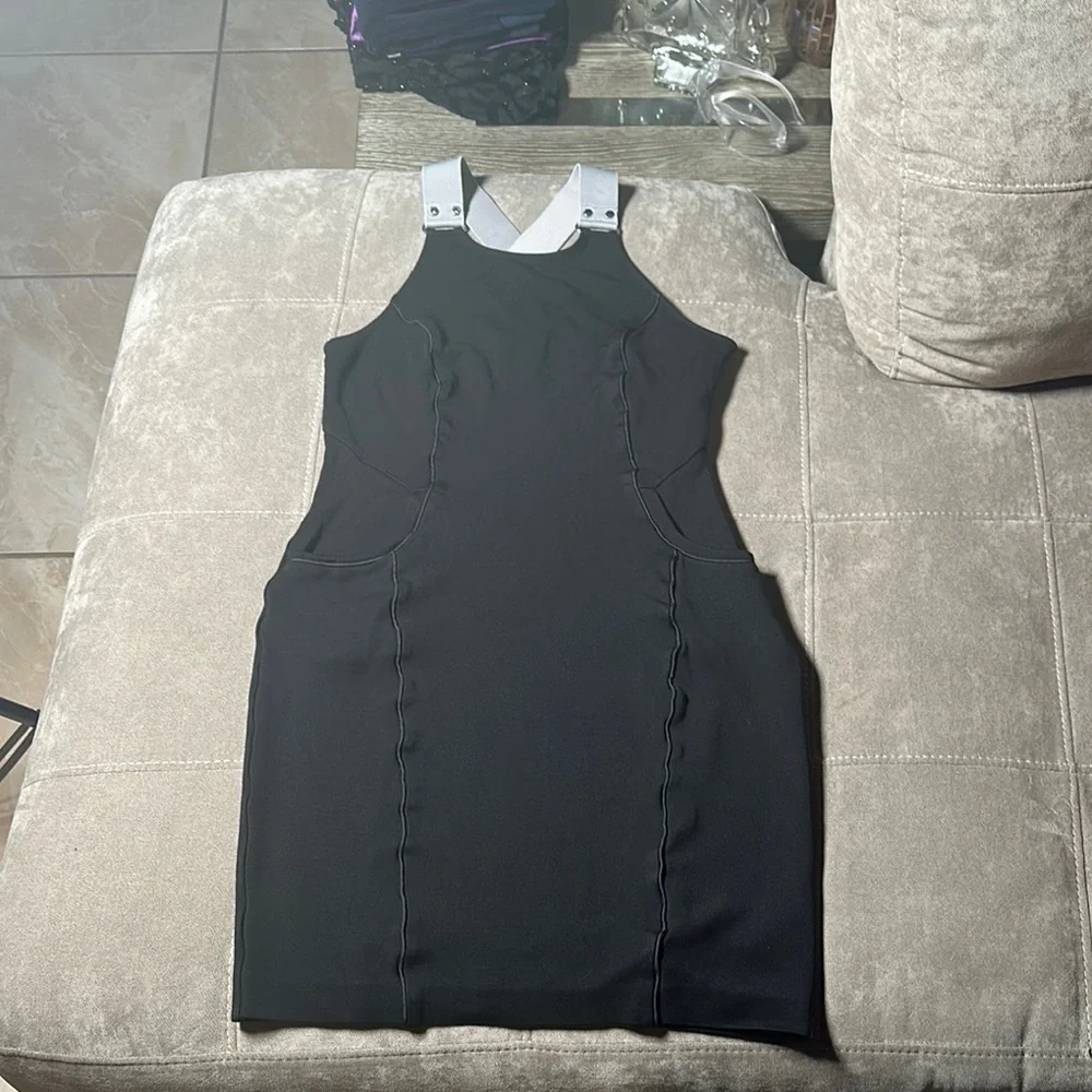 armani exchange halter dress Armani Exchange Black Halter Sheath Dress